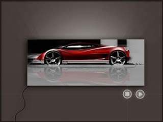 Type design modern famous Futuristic concept car 