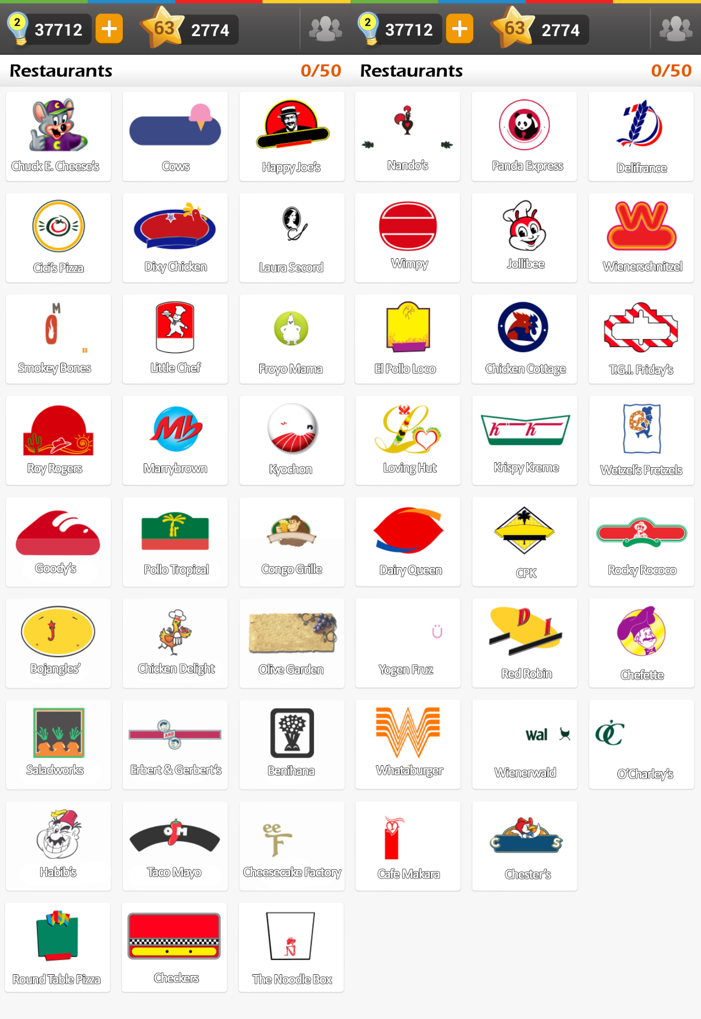  Restaurant Logos Game 