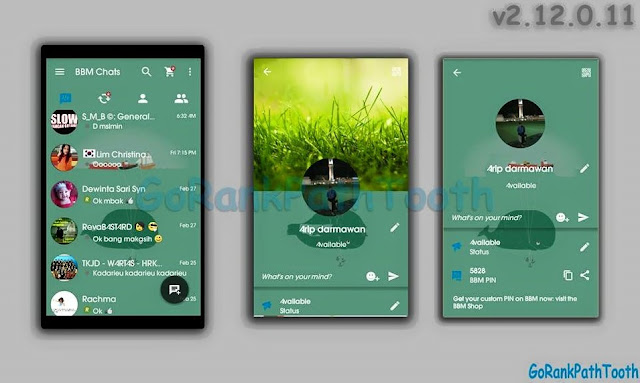 download BBM Mod Thema GoRankPathTooth Terbaru 