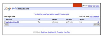TRIK SEO : Memantau Keyword dengan Google Alerts
