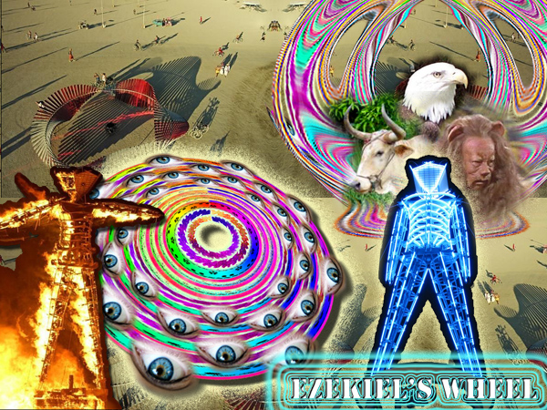 Ezekiel Wheel and Four Headed Alien