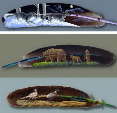 Feather Paintings