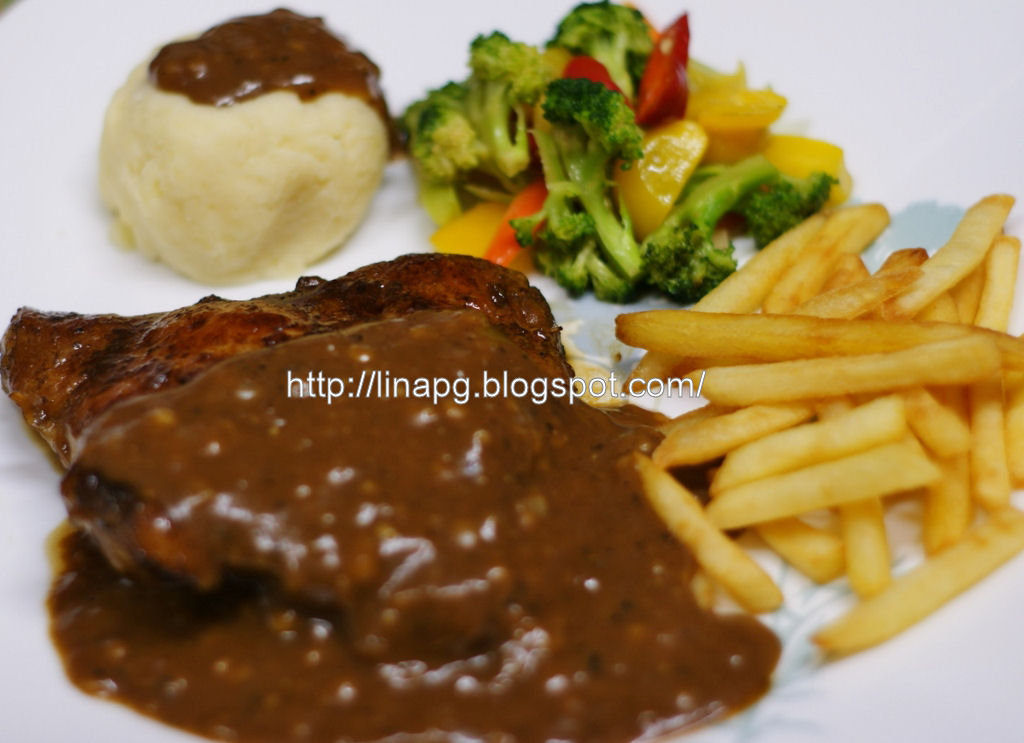 Resepi Grill Chicken Chop Black Pepper Sauce - TERATAK 