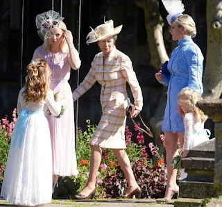 Princess Anne attends Stephanie Phillips wedding