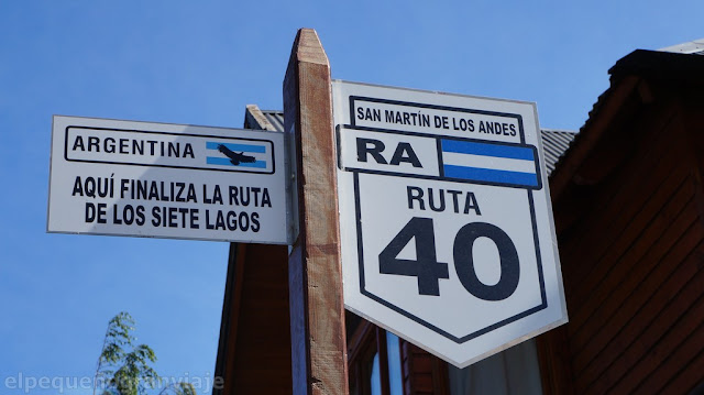 Ruta 40, Ruta siete Lagos, San Martin de los Andes, cartel. 