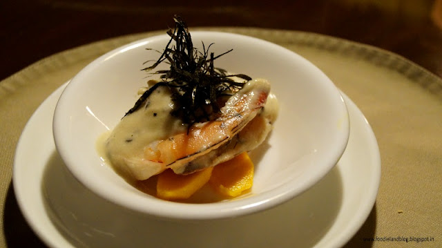 Prawns with Ginger, Sesame and seaweed @ A Romantic Dining Experience @ Grasshopper | Bangalore