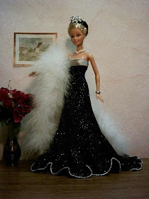 vestido de festa para Barbie com moldes para imprimir frente