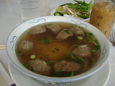 Beef meatball pho