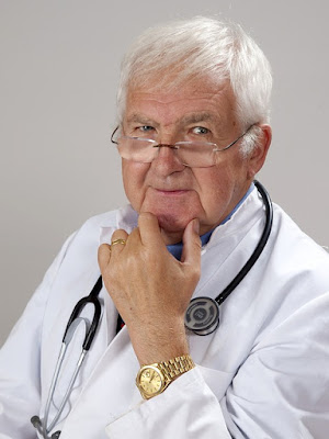 Older Doctor with Gray Hair