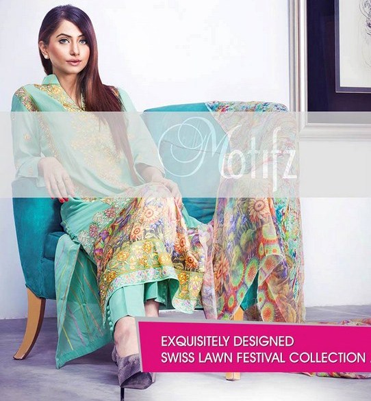 Motfiz Swiss Lawn Festival Dress Collection 2013 For Women