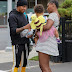 Serena Williams & Daughter Bump Into Lewis Hamilton At Jewelry Store 