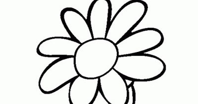 Gambar Bunga Kartun Hitam Putih Untuk Mewarna - Aneka 