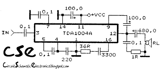 30 Watt subwoofer power amplifier circuit