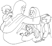 Imagen de Jesús y los Niños para colorear (jes bas los ni os para colorear)