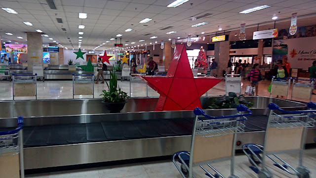 arrival area luggage carousel at Mactan Cebu Domestic Airport