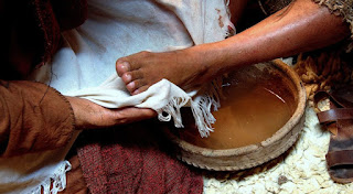 Image of foot washing