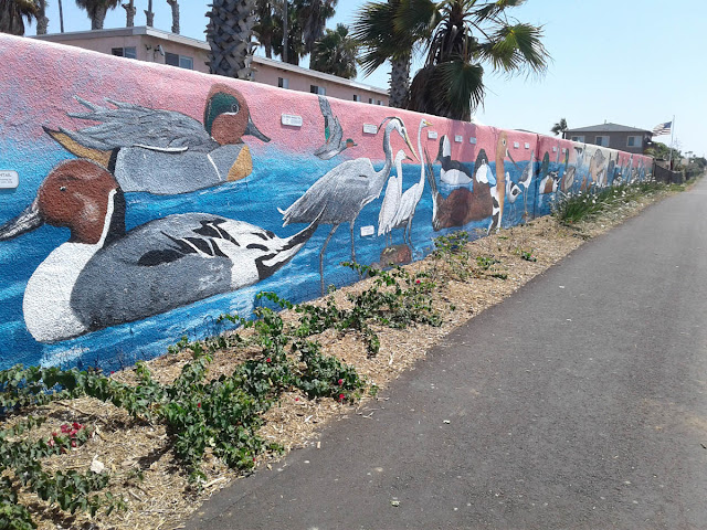 Flamingo Trail mural. Bayshore Bikeway Pond 10A