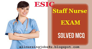 esic staff nurse solved question paper