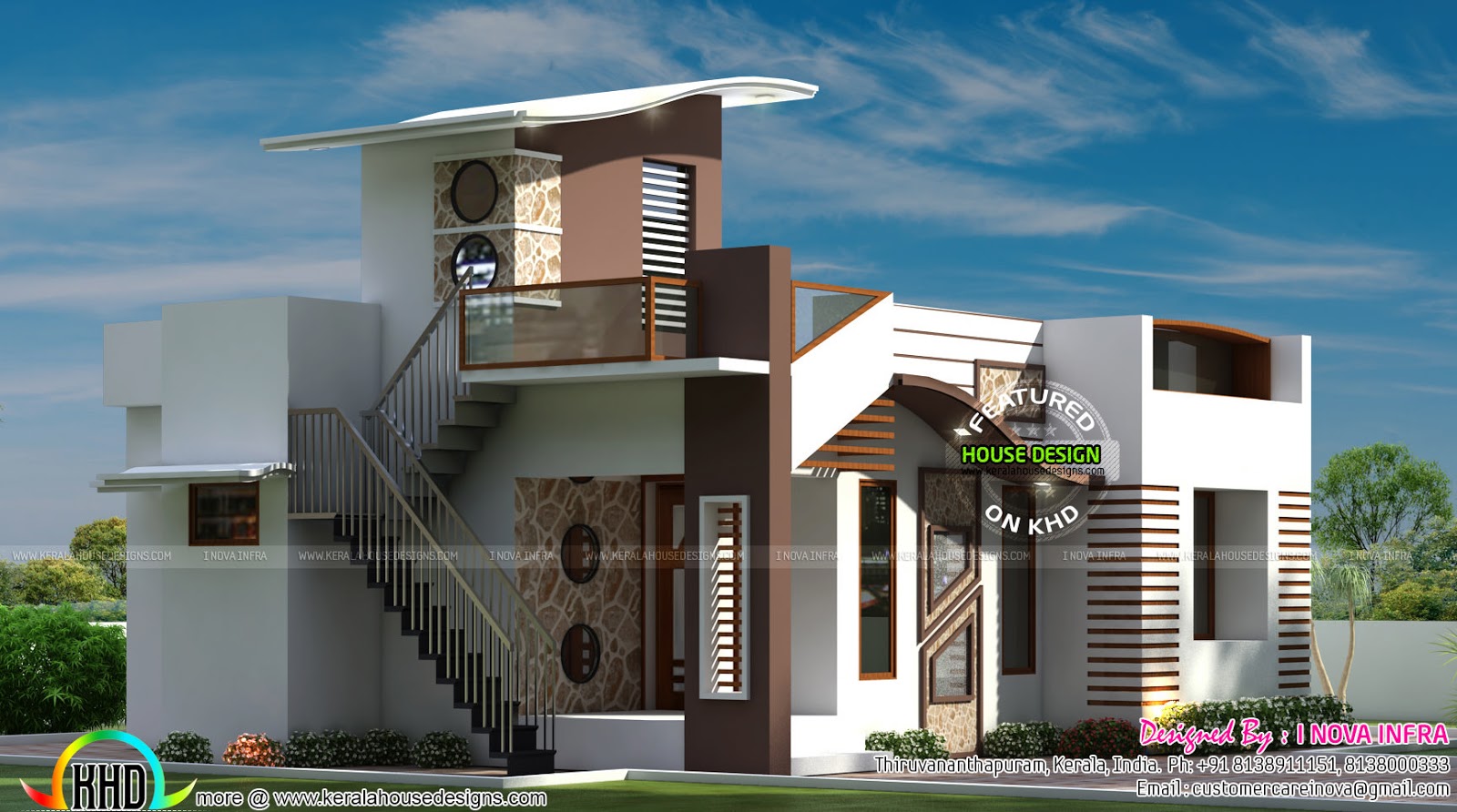  800  sq  ft  budget contemporary house  Kerala home  design  