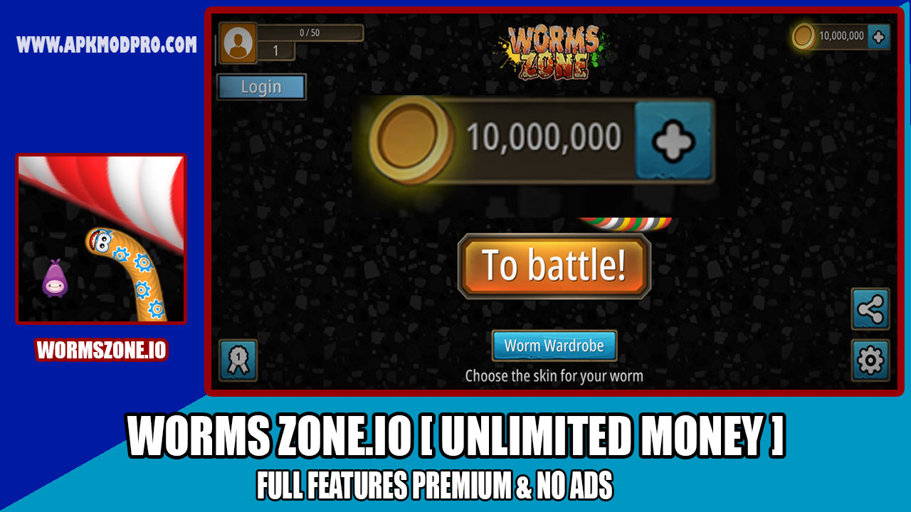 Download Worms Zone.io MOD APK (Unlimited Money & No Ads) Terbaru 2020