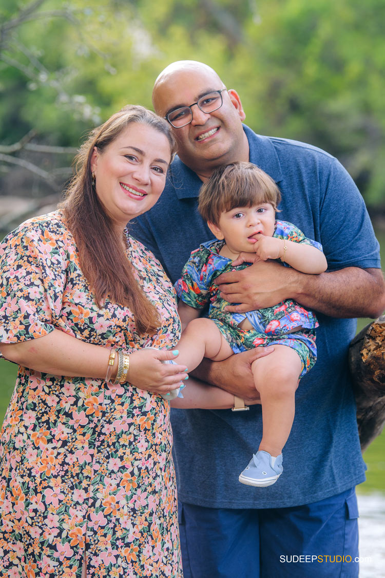 Indian Family Portrait in Nature Arboretum by SudeepStudio.com Ann Arbor Family Portrait Photographer