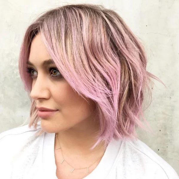 Hillary Duff Pink Hair