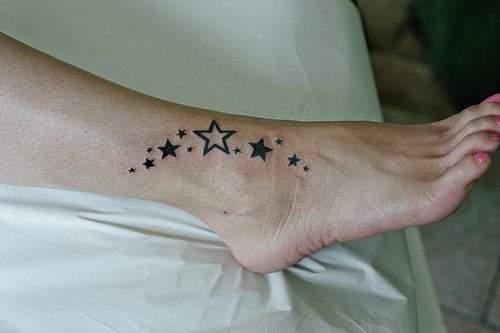 Shooting Star Ankle Tatto on girlBest Inspirate Tattoo shooting star tattoos