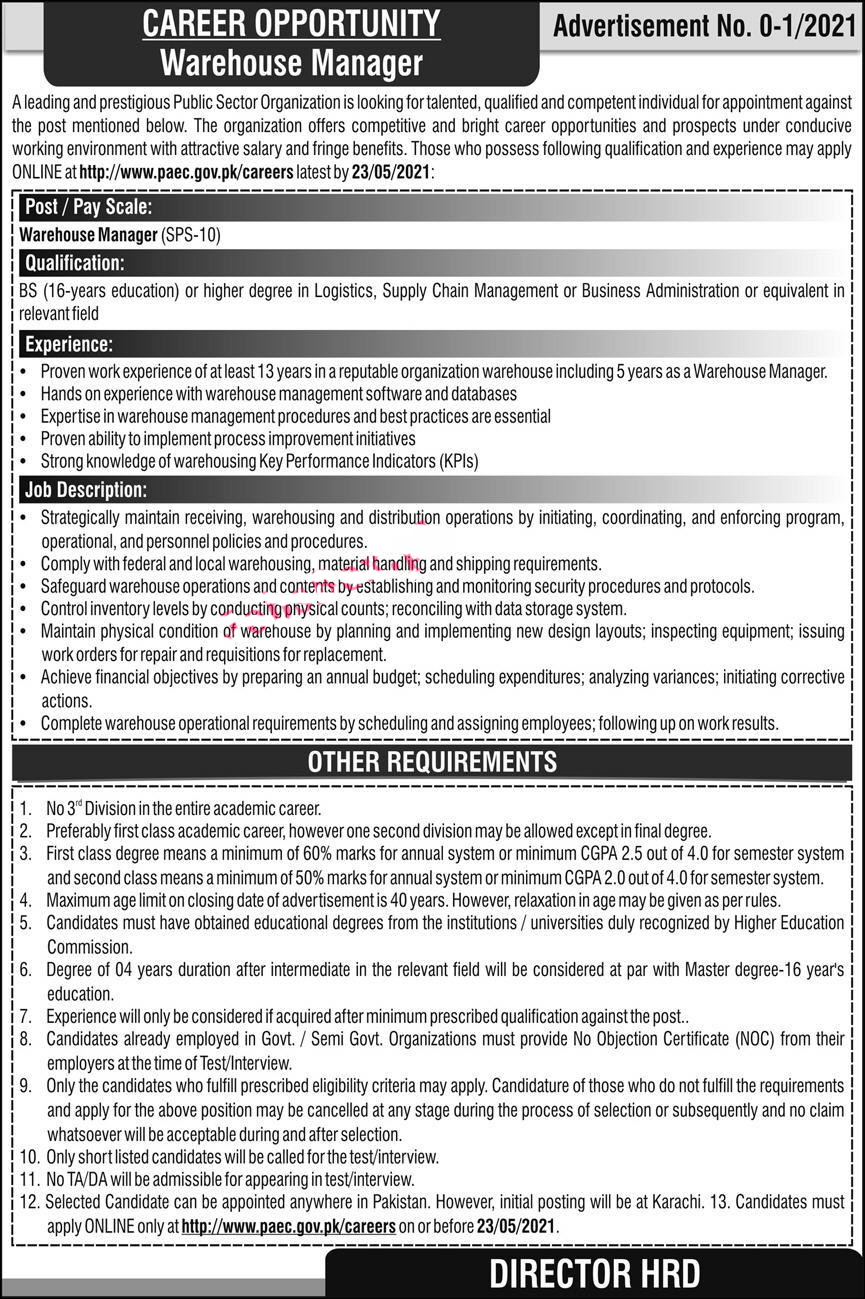 PAEC Jobs 2021 Pakistan Atomic Energy Commission | Apply Online