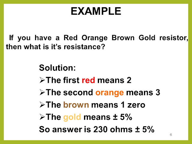 COLOUR CODING OF RESISTORS