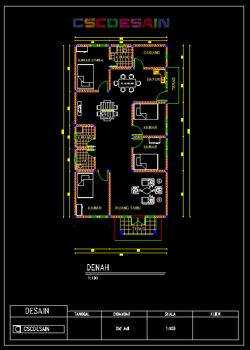 NEW DESAIN  RUMAH  MENGGUNAKAN AUTOCAD  2010