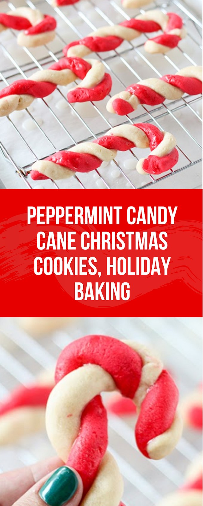 Peppermint Candy Cane Christmas Cookies, Holiday Baking