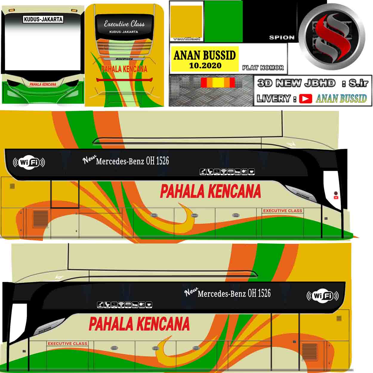 livery bussid jb3 shd pahala kencana