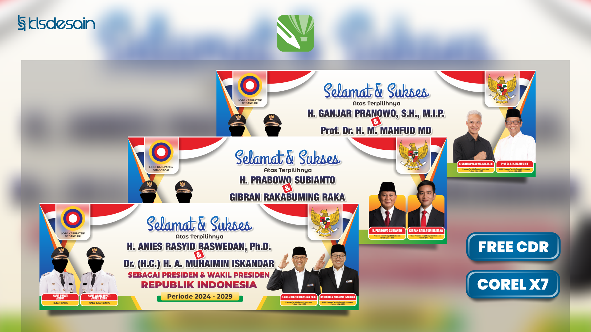 Desain Banner Selamat Presiden Terpilih 2024 - KLS Desain