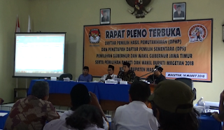 Daftar Pemilih Sementara Pilkada Magetan Dan Pilgub Jatim 2018 Turun 5 Persen