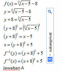 Cara Mengerjakan Invers Fungsi Akar N Suksesprivat