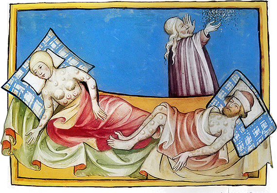 Illustration of the Black Death (1411)