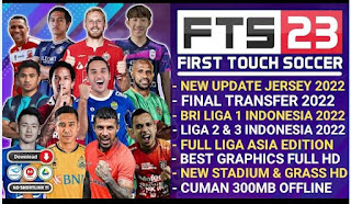 Download FINAL!! FTS 2023 Android Mod BRI Liga 1 Indonesia And Asia Full Update Jersey