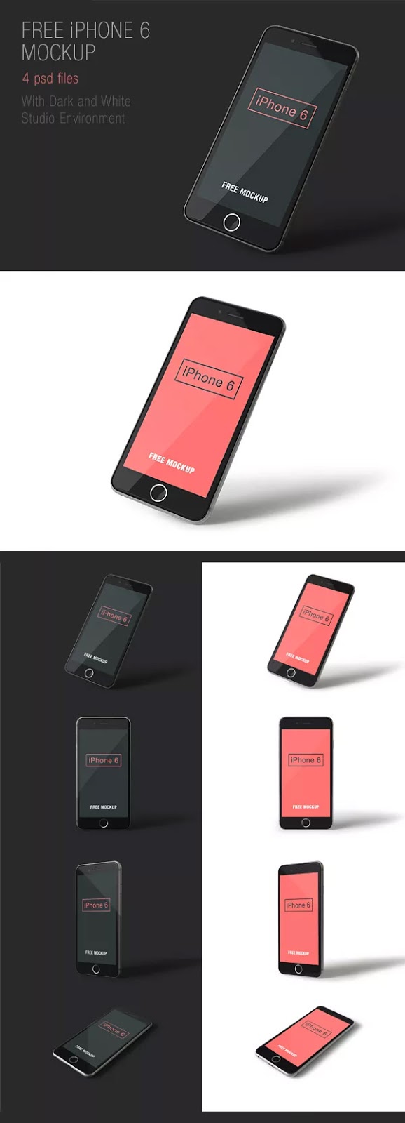 Smartphone & Tablet Mockup PSD Terbaru Gratis - iPhone 6 PSD Mockups