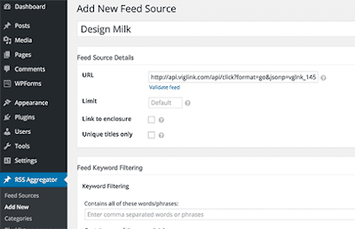  Add New to add a new feed source.