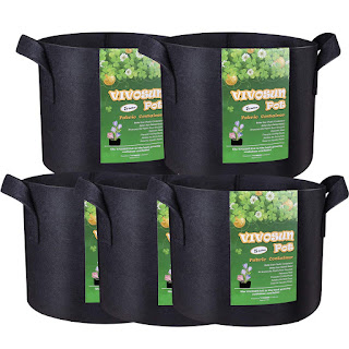 Fabric grow pots for patios and gardens