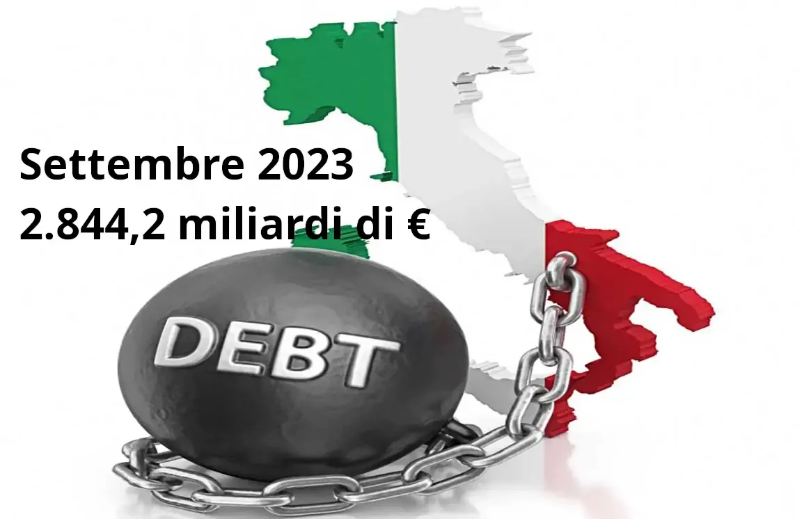 Debito pubblico Italia settembre 2023