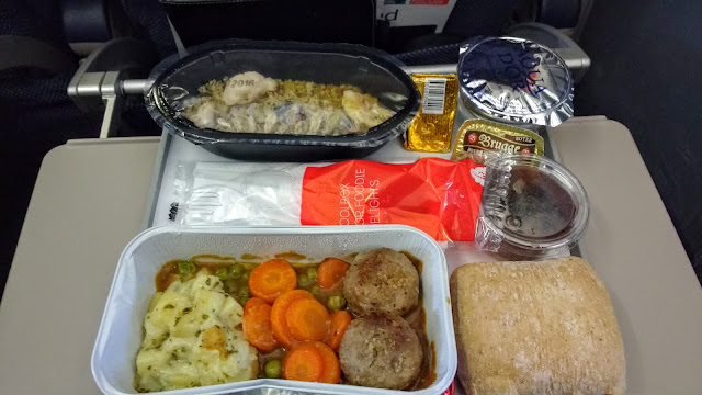 Brussels Airlines Onboard Meal of Boulettes