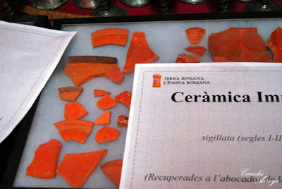 Restos de ceramica sigillata encontrada en L'Enova