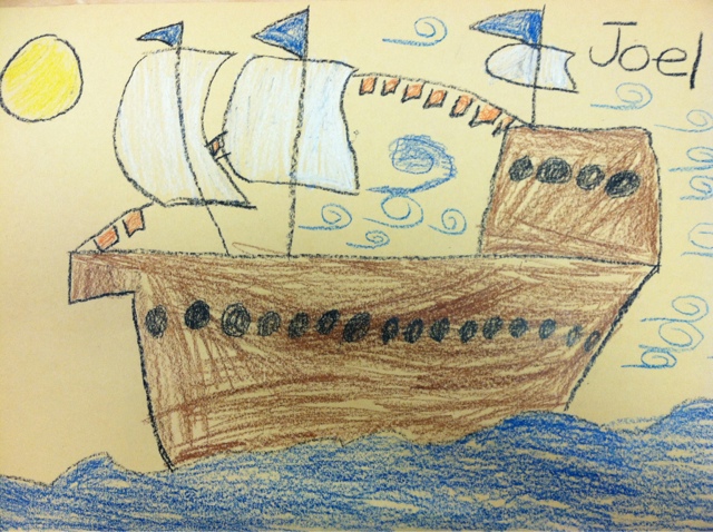 we heart art: Drawing the Mayflower