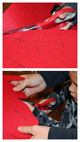 Using "Stiff" Felt for Turkey Feathers at RainbowsWithinReach