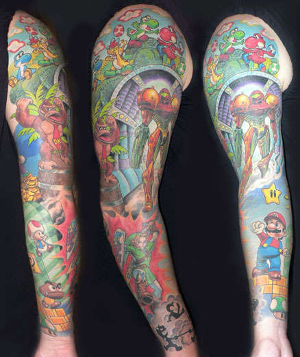 Flower sleeve tattoo design