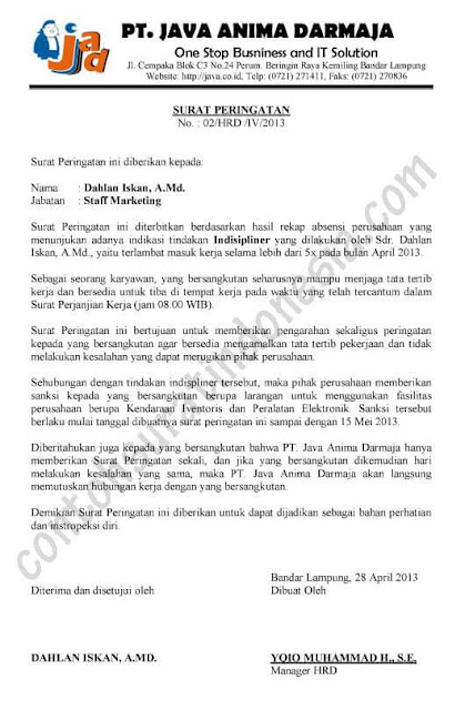  Pada artikel sebelumnya kita telah membahas mengenai Contoh Surat Pengunduran Diri Kerja   Contoh Surat Pemutusan Hubungan Kerja (PHK)