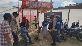 Selain Pengamanan Personel Polsek Alla Polres Enrekang Juga Sampaikan Himbauan