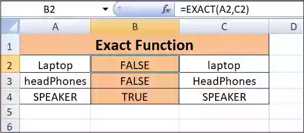 How to use exact function in excel in hindi
