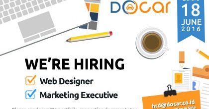 Lowongan Web Designer & Marketing Executive di PT. Docar 